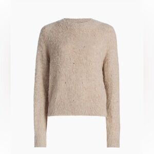 A.L.C. Frankie Crystal Crewneck Sweater in Taupe